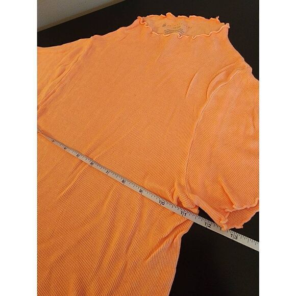 Free People FP Movement NWOT Madeline Funnel Baby tee size xs creamsicle orange - Picture 8 of 9